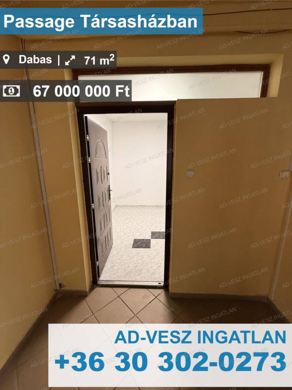 #4495 Dabason a Passage Társasházban lakás eladó
