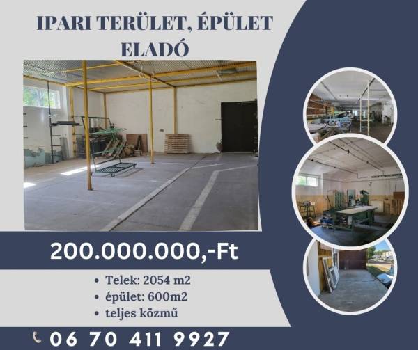 #6247 Teljes közműves ipari telep eladó