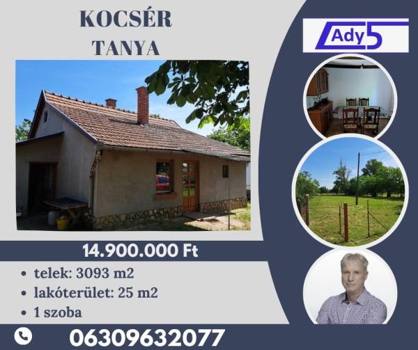 #9465 Kocséron tanya eladó