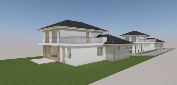 #8644 Sződligeten Új ÉPÍTÉSŰ, 5 szobás ikerházfél 806 m²-es saját önálló kerttel eladó! Ár: 157.200.500 Ft