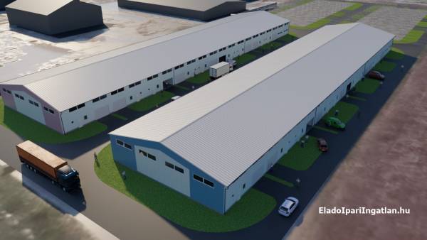 #6991 Eladó üzem Nagytarcsa 128 m2-es köztes ipari társasházban