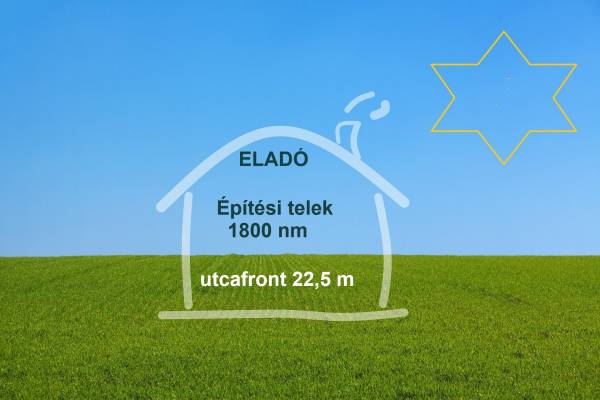 #4727 22,5 méter széles utcafronti telek eladó Koroncón