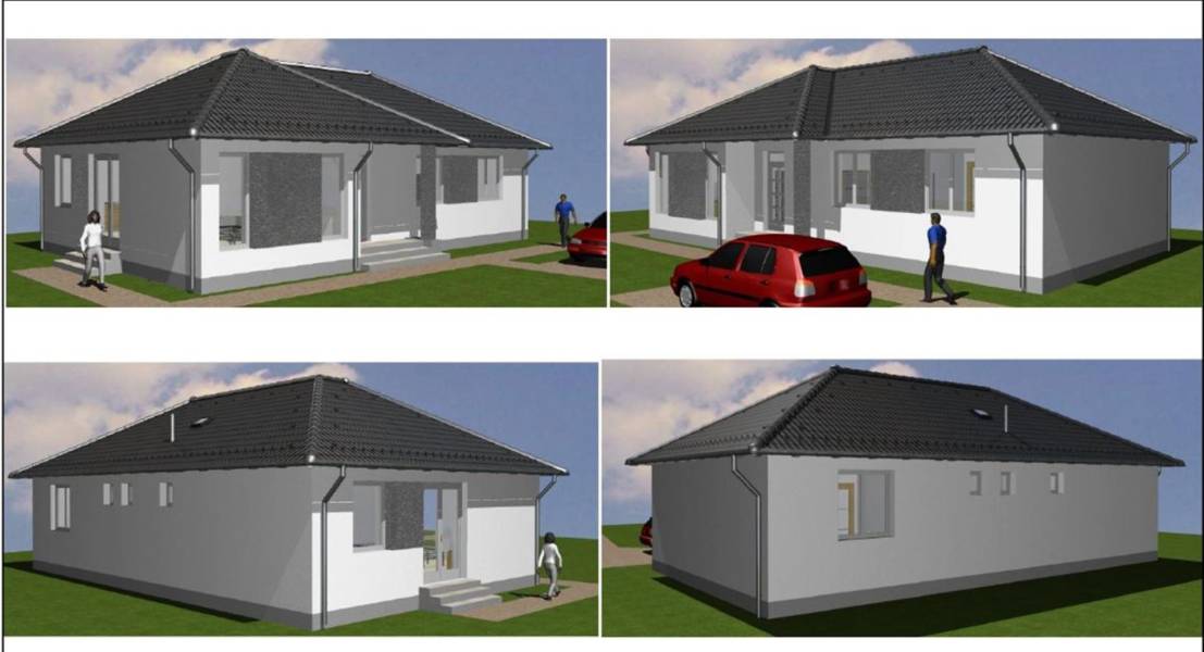 #5660 Új építésű 4 szobás családi ház eladó Nagybajcson!